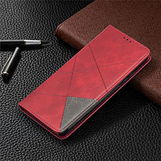 Coque Portefeuille Livre Cuir Etui Clapet L02 pour Xiaomi POCO C3 Rouge