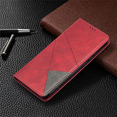 Coque Portefeuille Livre Cuir Etui Clapet L02 pour Xiaomi Redmi 10A 4G Rouge