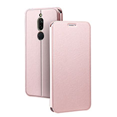 Coque Portefeuille Livre Cuir Etui Clapet L02 pour Xiaomi Redmi 8 Or Rose