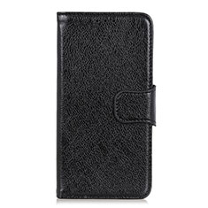 Coque Portefeuille Livre Cuir Etui Clapet L02 pour Xiaomi Redmi 9 Prime India Noir