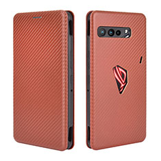 Coque Portefeuille Livre Cuir Etui Clapet L02Z pour Asus ROG Phone 3 Marron