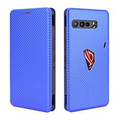 Coque Portefeuille Livre Cuir Etui Clapet L02Z pour Asus ROG Phone 3 Strix ZS661KS Bleu