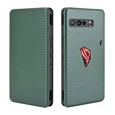 Coque Portefeuille Livre Cuir Etui Clapet L02Z pour Asus ROG Phone 3 Strix ZS661KS Vert