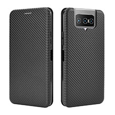 Coque Portefeuille Livre Cuir Etui Clapet L02Z pour Asus Zenfone 7 ZS670KS Noir