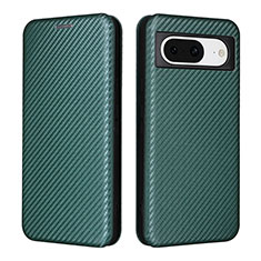 Coque Portefeuille Livre Cuir Etui Clapet L02Z pour Google Pixel 8 5G Vert