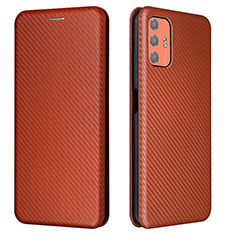 Coque Portefeuille Livre Cuir Etui Clapet L02Z pour HTC Desire 21 Pro 5G Marron