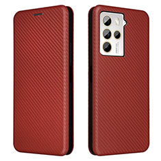 Coque Portefeuille Livre Cuir Etui Clapet L02Z pour HTC U23 Pro 5G Marron