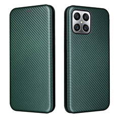 Coque Portefeuille Livre Cuir Etui Clapet L02Z pour Huawei Honor X8 4G Vert