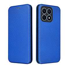 Coque Portefeuille Livre Cuir Etui Clapet L02Z pour Huawei Honor X8a 4G Bleu