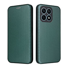 Coque Portefeuille Livre Cuir Etui Clapet L02Z pour Huawei Honor X8a 4G Vert