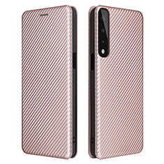 Coque Portefeuille Livre Cuir Etui Clapet L02Z pour LG Stylo 7 Or Rose