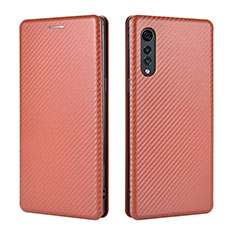 Coque Portefeuille Livre Cuir Etui Clapet L02Z pour LG Velvet 5G Marron