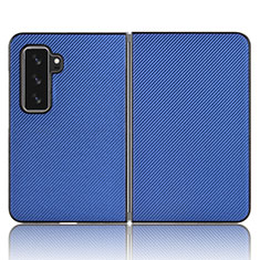 Coque Portefeuille Livre Cuir Etui Clapet L02Z pour Microsoft Surface Duo 2 Bleu