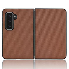 Coque Portefeuille Livre Cuir Etui Clapet L02Z pour Microsoft Surface Duo 2 Marron