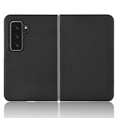 Coque Portefeuille Livre Cuir Etui Clapet L02Z pour Microsoft Surface Duo 2 Noir