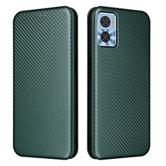 Coque Portefeuille Livre Cuir Etui Clapet L02Z pour Motorola Moto E22i Vert