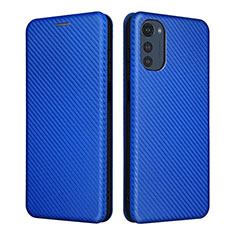 Coque Portefeuille Livre Cuir Etui Clapet L02Z pour Motorola Moto E32s Bleu