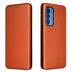 Coque Portefeuille Livre Cuir Etui Clapet L02Z pour Motorola Moto Edge 20 Pro 5G Marron