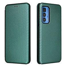 Coque Portefeuille Livre Cuir Etui Clapet L02Z pour Motorola Moto Edge 20 Pro 5G Vert