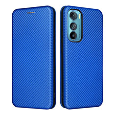 Coque Portefeuille Livre Cuir Etui Clapet L02Z pour Motorola Moto Edge 30 5G Bleu