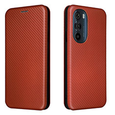 Coque Portefeuille Livre Cuir Etui Clapet L02Z pour Motorola Moto Edge 30 Pro 5G Marron