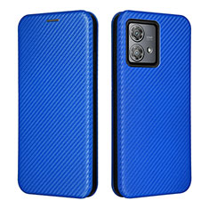 Coque Portefeuille Livre Cuir Etui Clapet L02Z pour Motorola Moto Edge 40 Neo 5G Bleu