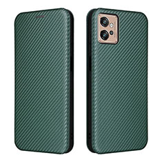 Coque Portefeuille Livre Cuir Etui Clapet L02Z pour Motorola Moto G32 Vert