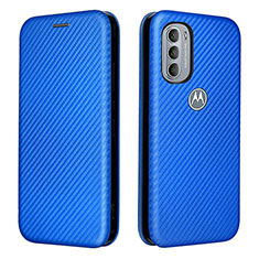 Coque Portefeuille Livre Cuir Etui Clapet L02Z pour Motorola Moto G41 Bleu