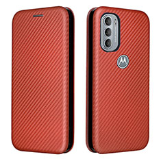 Coque Portefeuille Livre Cuir Etui Clapet L02Z pour Motorola Moto G41 Marron