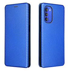 Coque Portefeuille Livre Cuir Etui Clapet L02Z pour Motorola Moto G51 5G Bleu