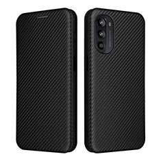 Coque Portefeuille Livre Cuir Etui Clapet L02Z pour Motorola MOTO G52 Noir