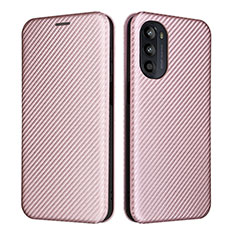 Coque Portefeuille Livre Cuir Etui Clapet L02Z pour Motorola MOTO G52 Or Rose