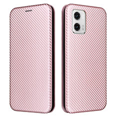 Coque Portefeuille Livre Cuir Etui Clapet L02Z pour Motorola Moto G53 5G Or Rose