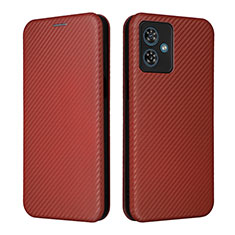 Coque Portefeuille Livre Cuir Etui Clapet L02Z pour Motorola Moto G54 5G Marron