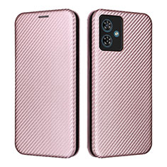 Coque Portefeuille Livre Cuir Etui Clapet L02Z pour Motorola Moto G54 5G Or Rose