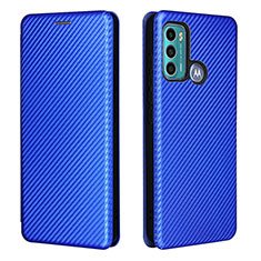 Coque Portefeuille Livre Cuir Etui Clapet L02Z pour Motorola Moto G60 Bleu