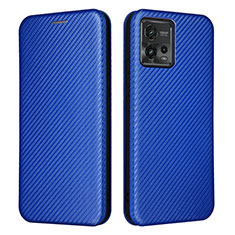 Coque Portefeuille Livre Cuir Etui Clapet L02Z pour Motorola Moto G72 Bleu