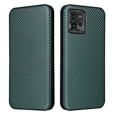 Coque Portefeuille Livre Cuir Etui Clapet L02Z pour Motorola Moto G72 Vert