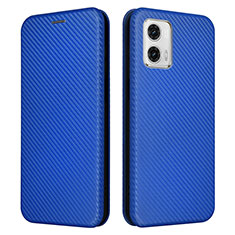 Coque Portefeuille Livre Cuir Etui Clapet L02Z pour Motorola Moto G73 5G Bleu