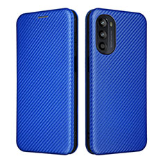 Coque Portefeuille Livre Cuir Etui Clapet L02Z pour Motorola Moto G82 5G Bleu