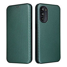 Coque Portefeuille Livre Cuir Etui Clapet L02Z pour Motorola Moto G82 5G Vert