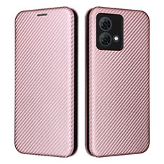 Coque Portefeuille Livre Cuir Etui Clapet L02Z pour Motorola Moto G84 5G Or Rose