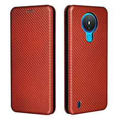 Coque Portefeuille Livre Cuir Etui Clapet L02Z pour Nokia 1.4 Marron