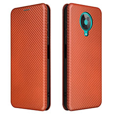 Coque Portefeuille Livre Cuir Etui Clapet L02Z pour Nokia 6.3 Marron