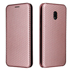 Coque Portefeuille Livre Cuir Etui Clapet L02Z pour Nokia C01 Plus Or Rose