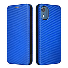 Coque Portefeuille Livre Cuir Etui Clapet L02Z pour Nokia C02 Bleu