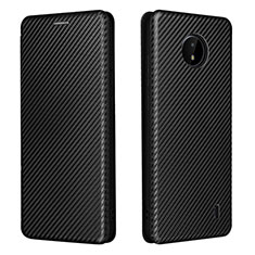 Coque Portefeuille Livre Cuir Etui Clapet L02Z pour Nokia C10 Noir