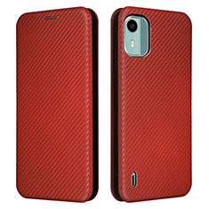 Coque Portefeuille Livre Cuir Etui Clapet L02Z pour Nokia C12 Marron