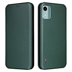 Coque Portefeuille Livre Cuir Etui Clapet L02Z pour Nokia C12 Plus Vert