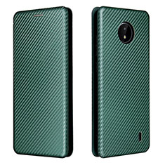 Coque Portefeuille Livre Cuir Etui Clapet L02Z pour Nokia C20 Vert